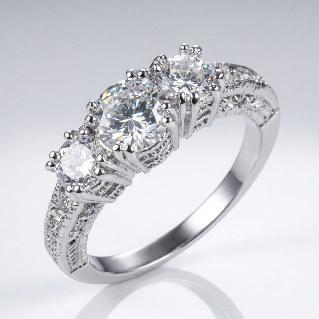SILVER TRINITY RING