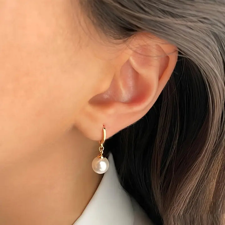 Golden Grace Pearl Jewelry Set | Gold