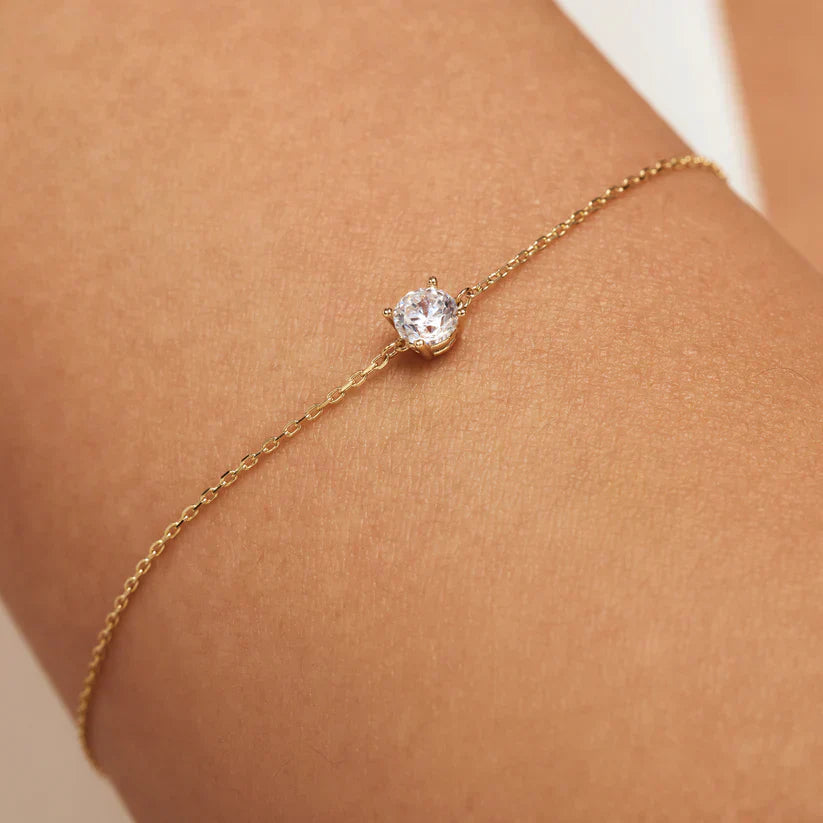 ClÃ©a Stone Bracelet | White Gold