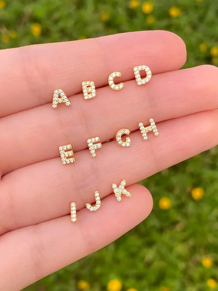 Initial Earring 1pc | Gold 16k