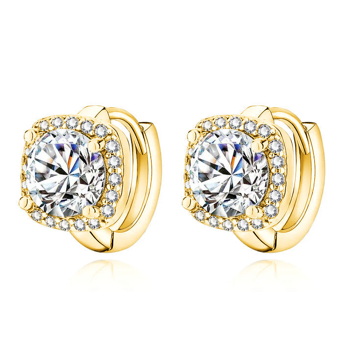 Nadine square earrings | Gold